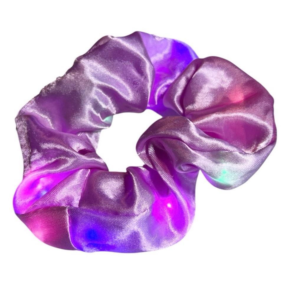 Silky Purple Light Up Scrunchie
